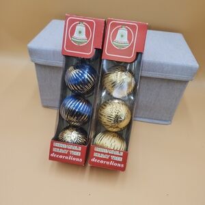 Vintage Commodore Unbreakable ball Christmas ornaments vintage foil Japan lot